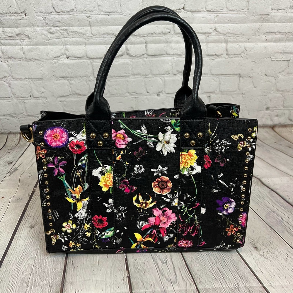 Dasein Studded Top Handle Tote Handbag